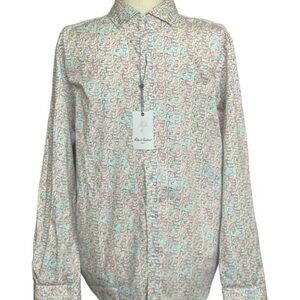 Robert Graham Danforth Tailored Fit modern aesthetic shirt Mens NWT Size XL